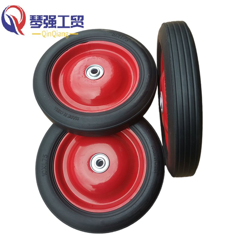 Field Mower Wheel 5 6 8 Inch Solid Rubber Caster Wheel for Lawnmower with Plain Bore Mowing Machine Castor