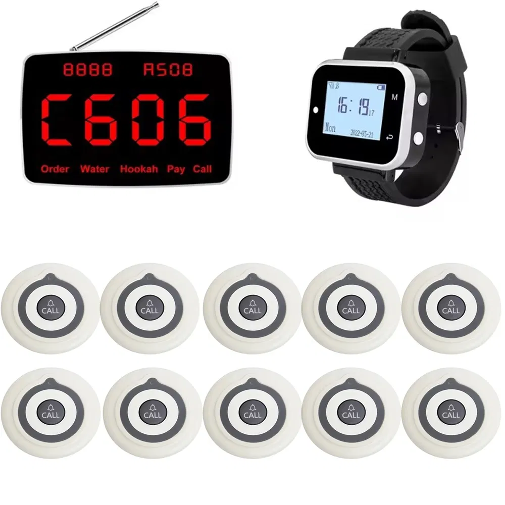 Catel Ctm368 Pager System with 1 Watch 1 Display 10 Call Buttons