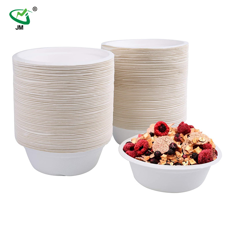 Eco-Friendly Party Wedding Dinner Plates Compostable 9 Inch 3 Compartment Round Disposable Plates