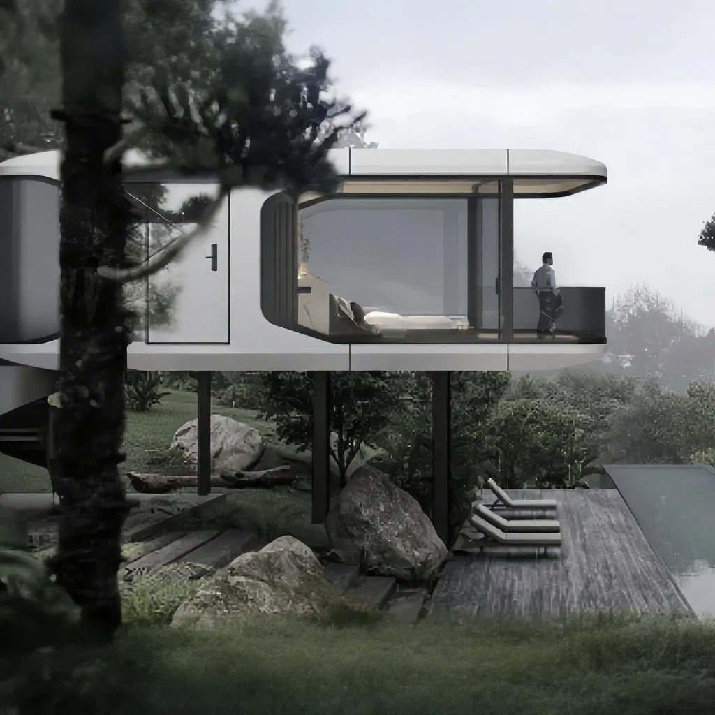 Prefabricated Mobile Portable Modular Prefab House Vessel Container Space Capsule House