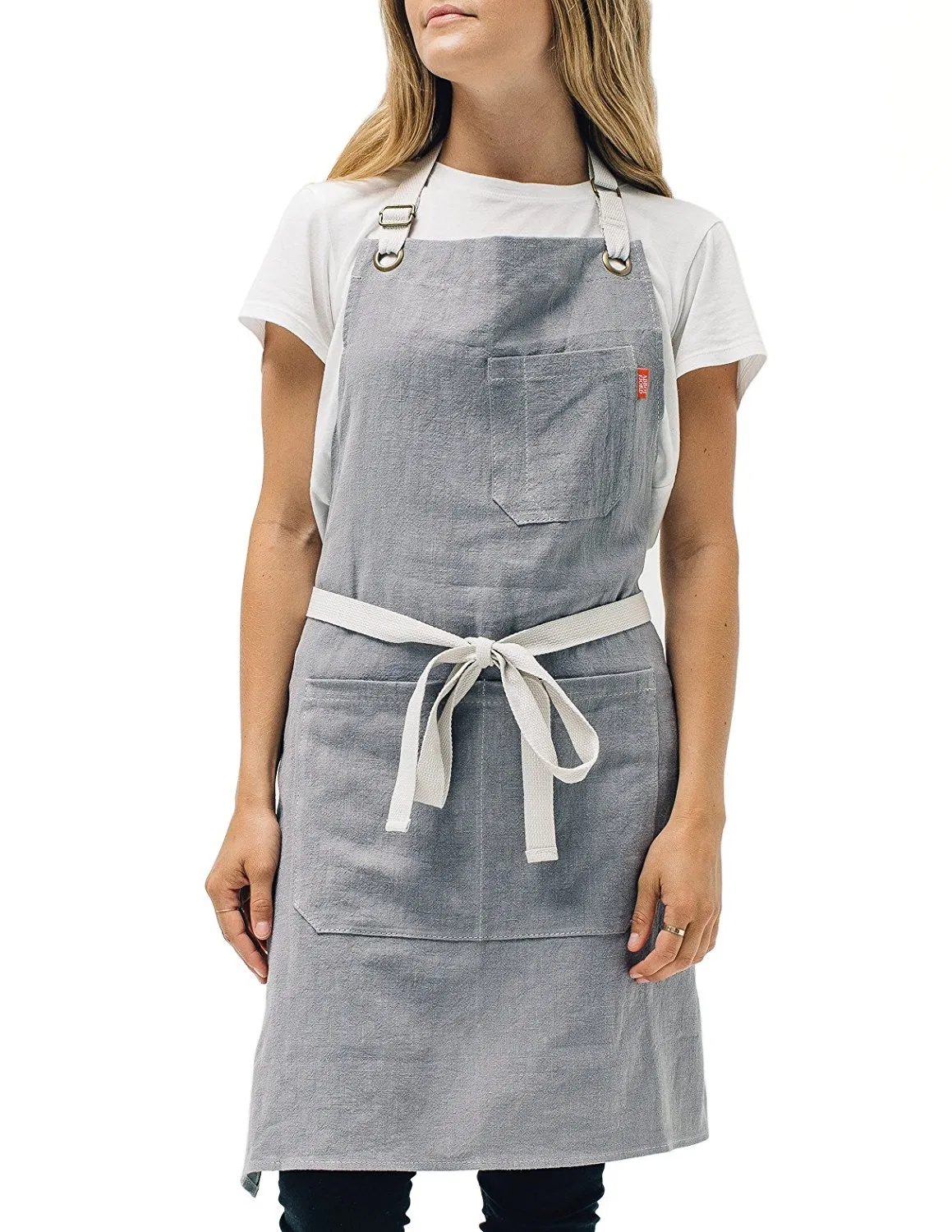 OEM Kitchen Apron Mens and Womens Linen Bib Apron