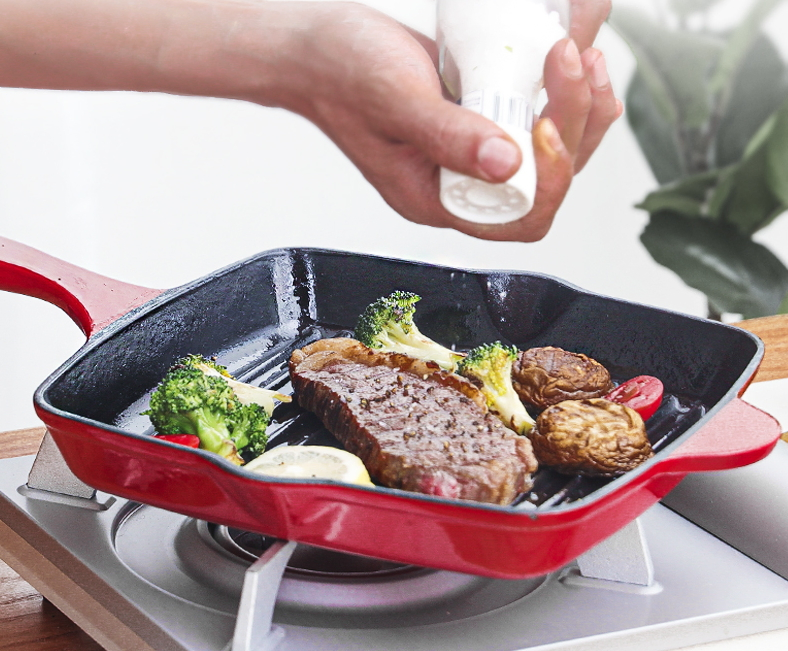 Wholesale Red Colour Cast Iron Enamel Casserole Non-Stick Cookware Sets Pan for Seafood Multifunction Cooking Pots