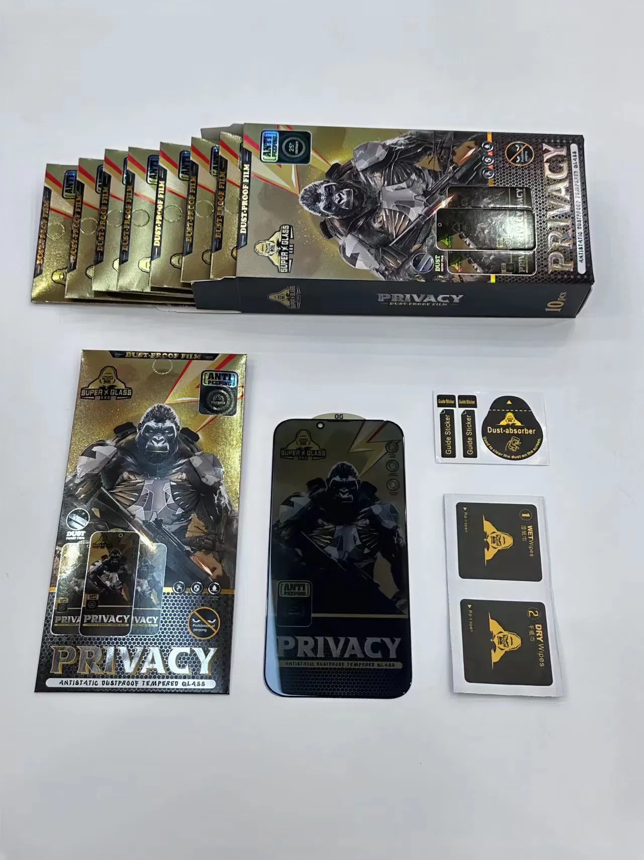 10PCS/Box ESD Privacy Screen Protector for iPhone 15 14 11 Tempered Film Phone Accessories