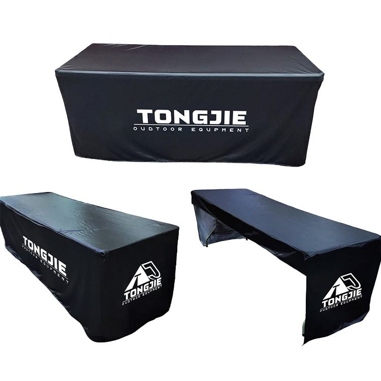 4/6/8FT Counter Tablecloth Outdoor Table Cover Branded Custom Polyester Table Banner for Event