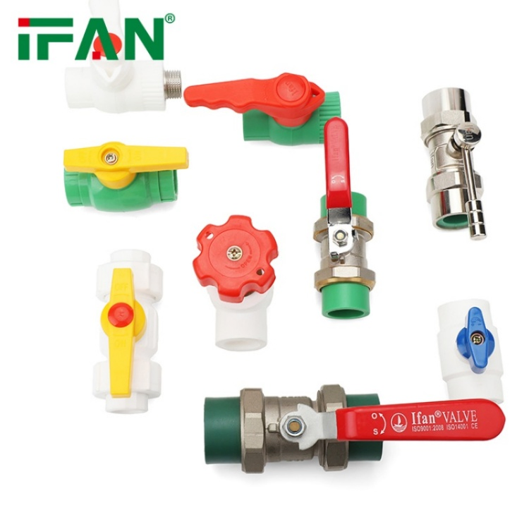 Ifan Non-Toxic PPR Brass Ball Valve PPR Water Valve Plumbing Materials for Water Supply