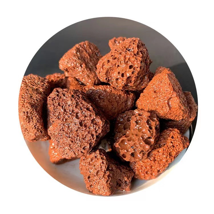 Cheap 10-20mm Horticultural Red Lava Pebble Rock Volcanic Stone for Bonsai Gardening