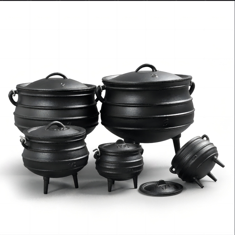 Different Sizes Cast Iron South Africa Three Legged Potjie Pot Cauldron