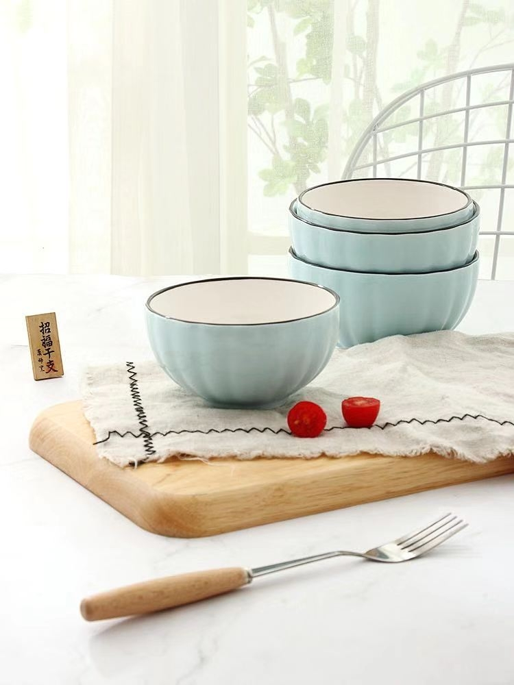 Dinner Set Bowl Dinner Plate Colors Glaze Porcelainware Ceramic Tableware