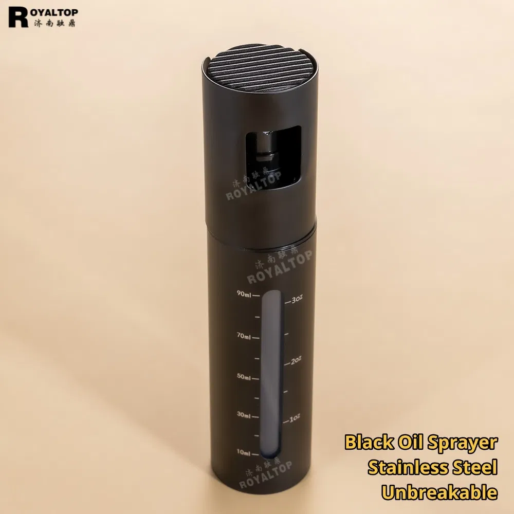 Black Stainless Steel Olive Oil Vinegar Water Spray Bottle Mini for Kitchen Cooking Camping Barbecue