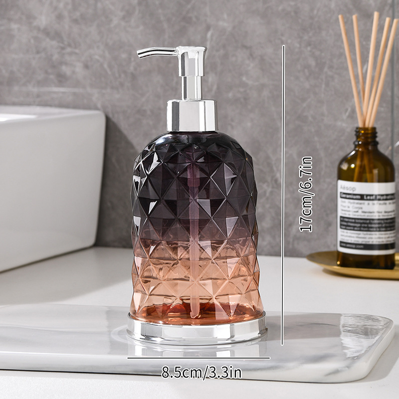 Nordic Light Luxury Push-Type Soap Bathroom Shampoo Shower Gel Dispenser Bottle with Pump