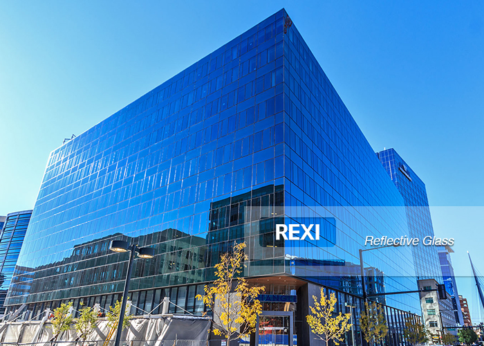 3mm-12mm Ford Lake Dark Blue Tinted Float Reflective Glass, temperable quality