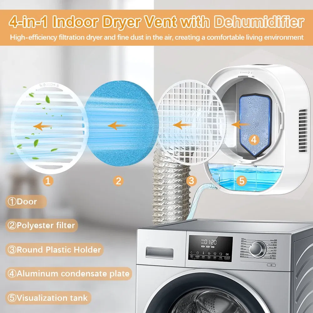 Electric Dryer Kit with Dehumidifier Intelligent Temperature Humidity Display