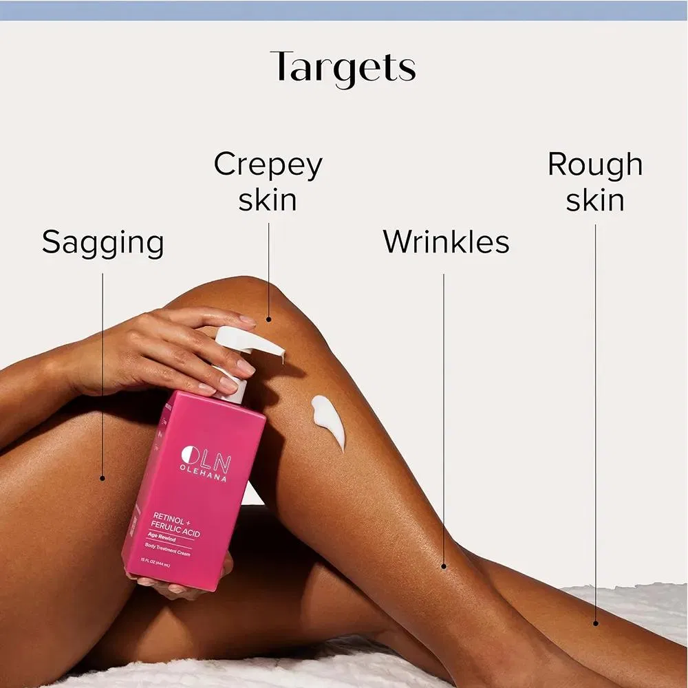 Retinol Body Lotion Firming Moisturizer Targets Look of Crepe Skin, Wrinkles, Sagging & Sun Damaged Skin