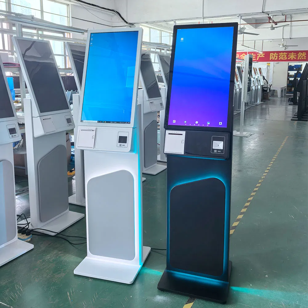 27 Inch Floor Standing Self Service Payment Kiosk with Qr Scanner Printer