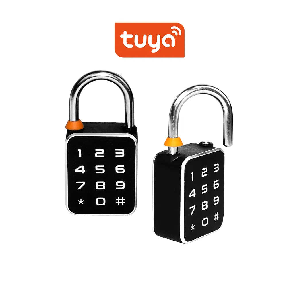 USB Rechargeable Tuya APP Password Keyless Security Lock Padlock for Travel Luggage Suitcase