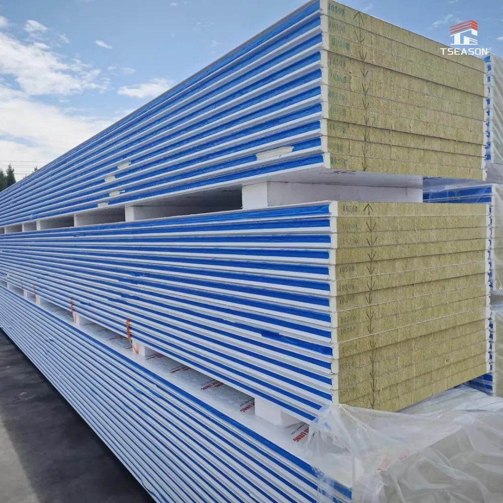 OEM ODM Service Available Custom Logo Printing Rock Wool Core Building Sandwich Panel