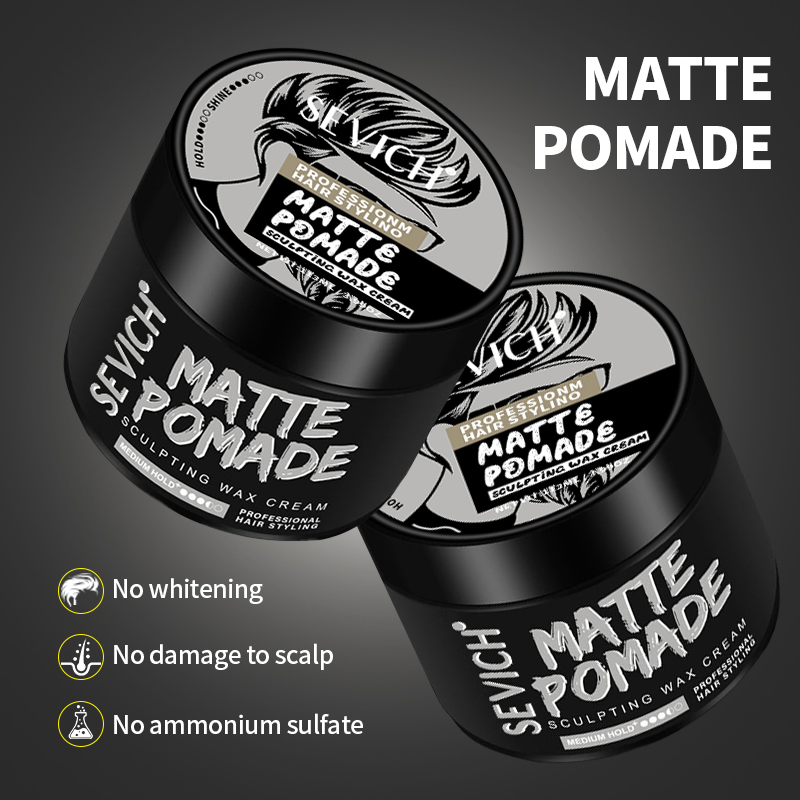 113ml Men's Hair Styling Product Private Label Strong Hold Matte Natural Looking Hair Pomade Clay