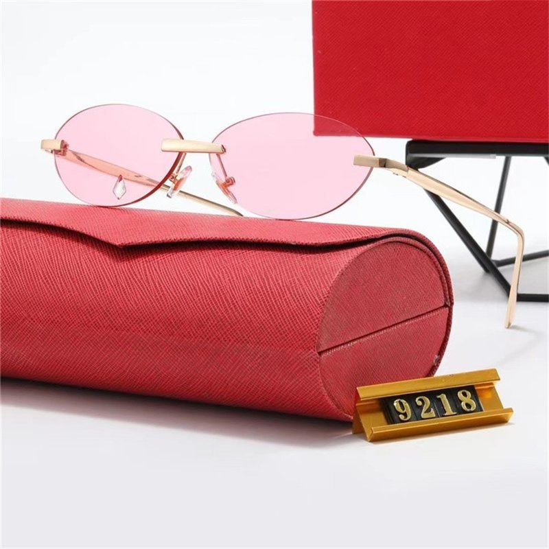 Fashion Small Square Frameless Diamond Eyeglasses Luxury Design Trend Mens Sunglasses
