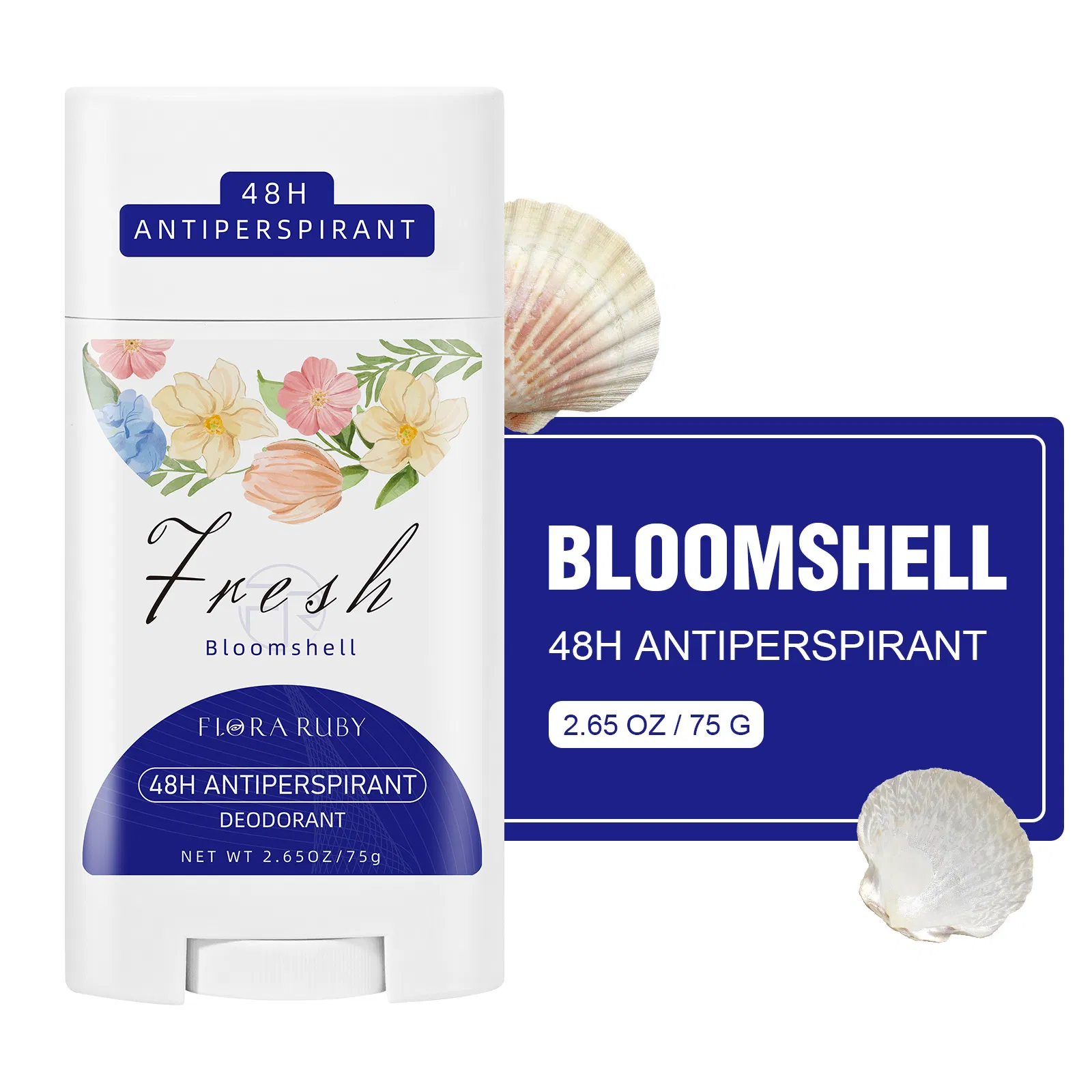 Aluminum-Free Refreshing Deodorant with Non-Irritating Soothing Pearl Beads