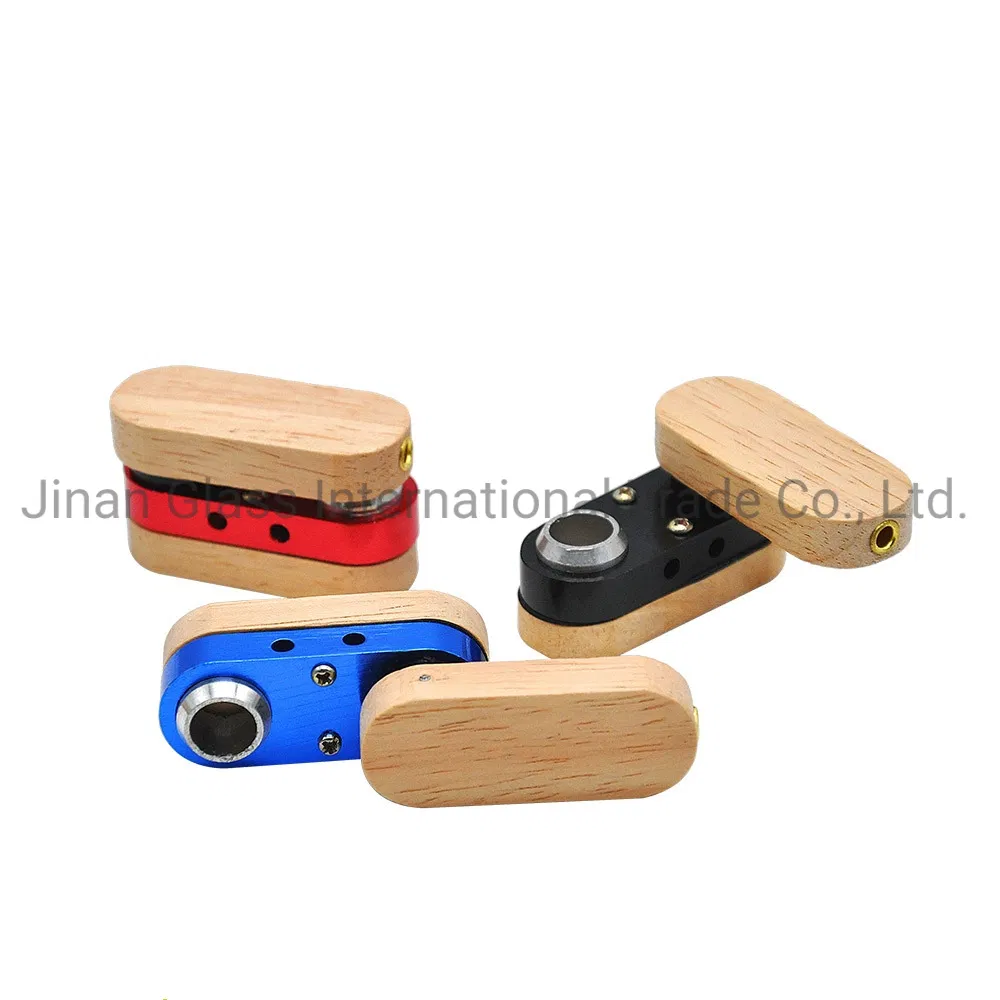 Folding Rotating Smoke Fashion Pipe Mini Wood Detachable Aluminum Alloy Handheld Smoking Pipes Polychromatic Smoking Accessories