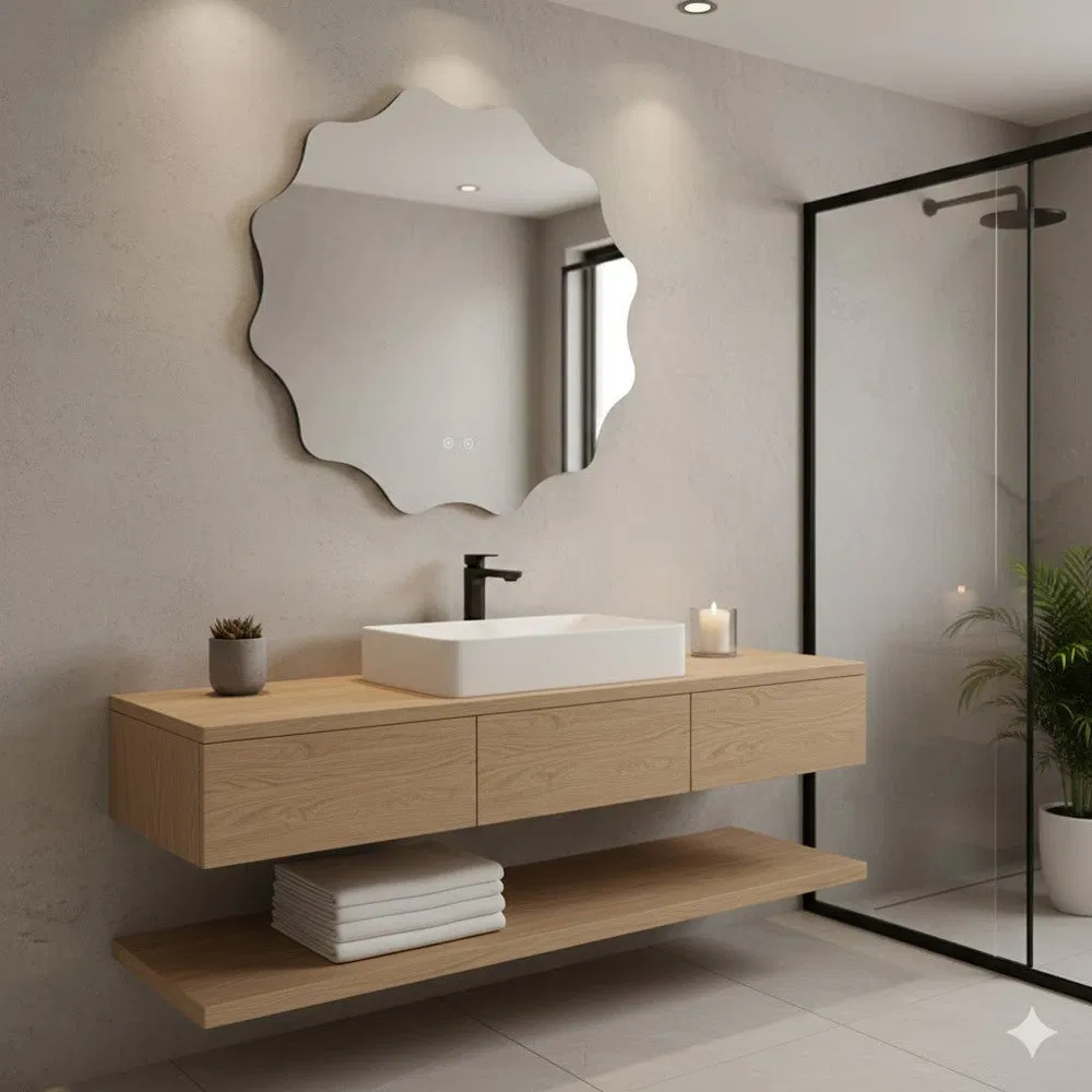 Умное LED-зеркало с сенсорным экраном для ванной