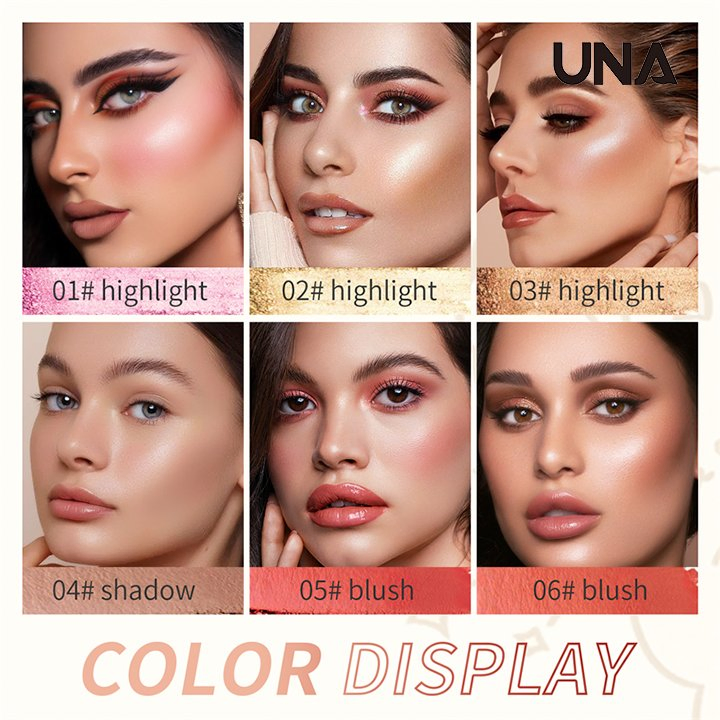 Private Label Wholesale Face Contour Makeup Stick Multi Color Bronzer Pink Blush Shimmer Highlight Stick