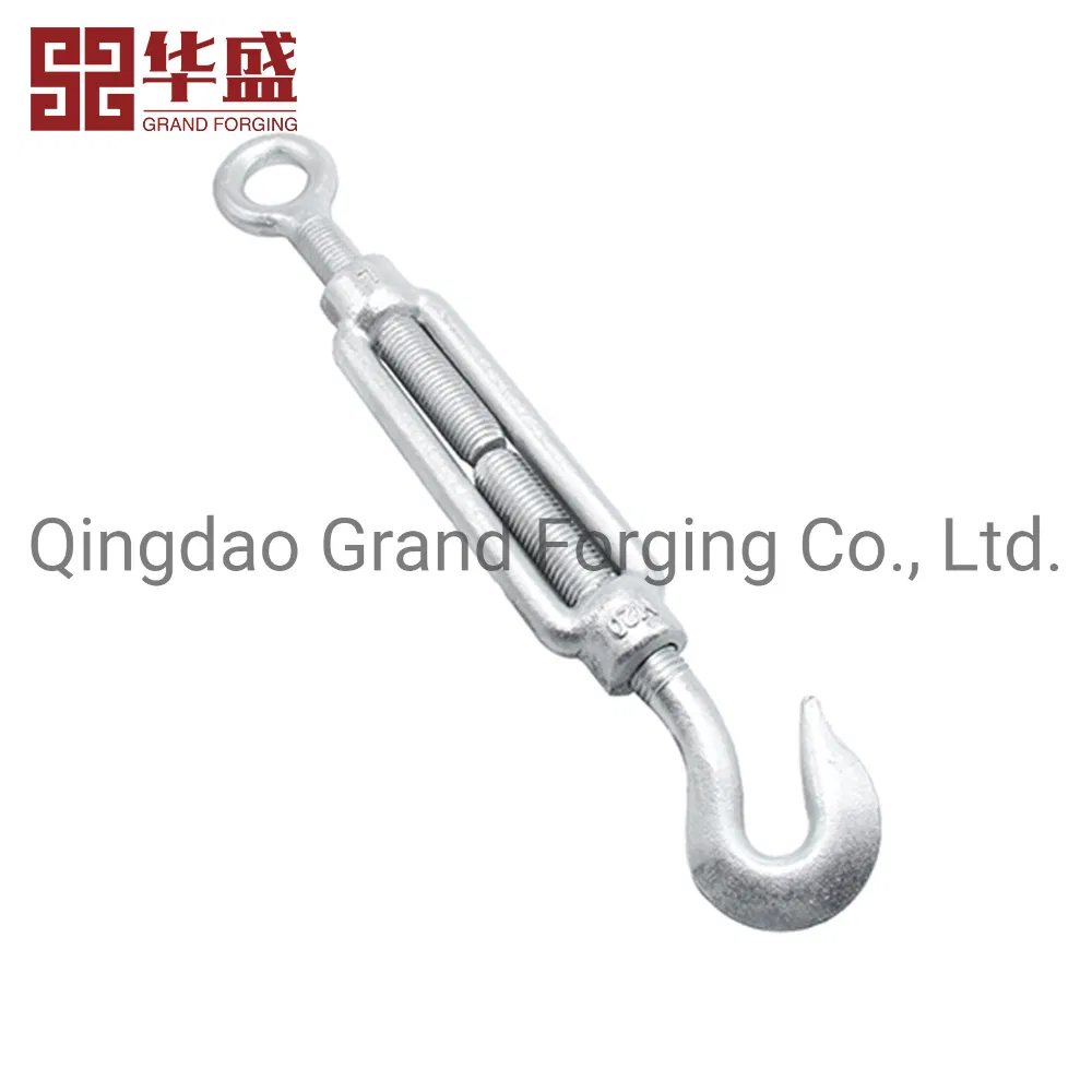 Factory DIN1480 Turnbuckles Galvanized Drop Forged Turnbuckle with Hook and Eye