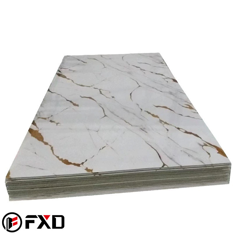 Large-Sized Interior Door Decoration Impact-Resistant UV Board Artificial Marble Sheet