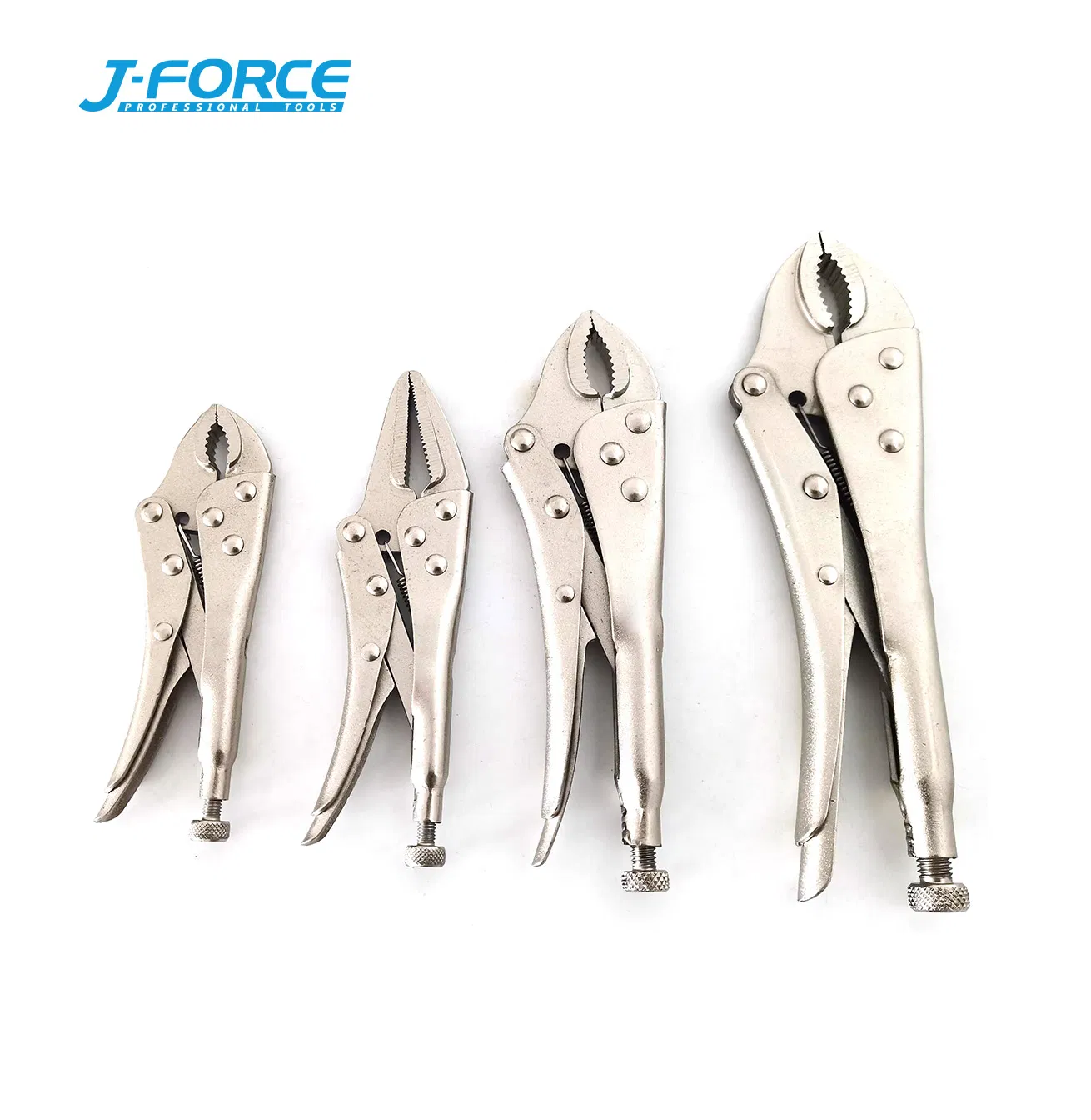 Набор струбцин J-Force 4 шт, сталь, никелированные
