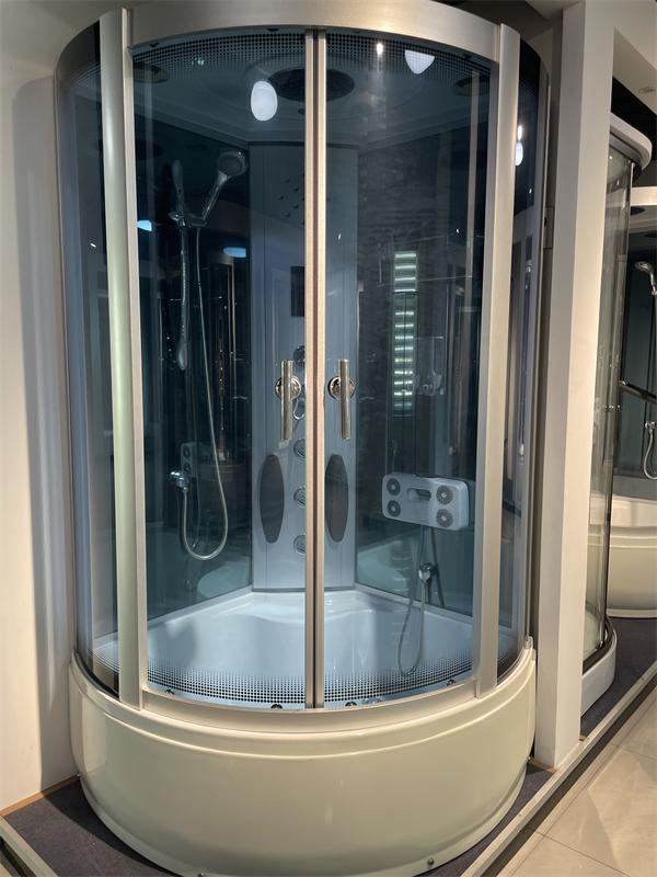 Glass Shower Box with ABS Tray and Computerized Control Panel LED Lamp