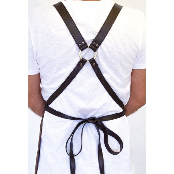 Best Selling Waxed Canvas Hairdresser Apron with Tool Leather Pocket Custom Beauty Salon Apron (RS-NIFS024)