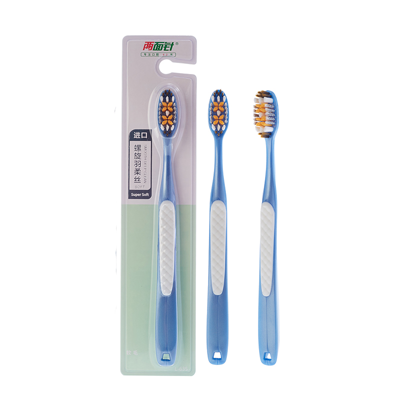 Custom Personalized Design Super Soft Spiral Bristles Home Plastic Manual Toothbrush for Adults