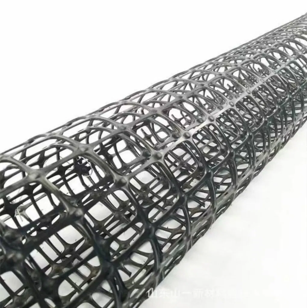 PP Biaxial Geogrid 3030 Black CE Certified Civil Engineering Construction Highway Use 30kN Tensile Strength 50m Length