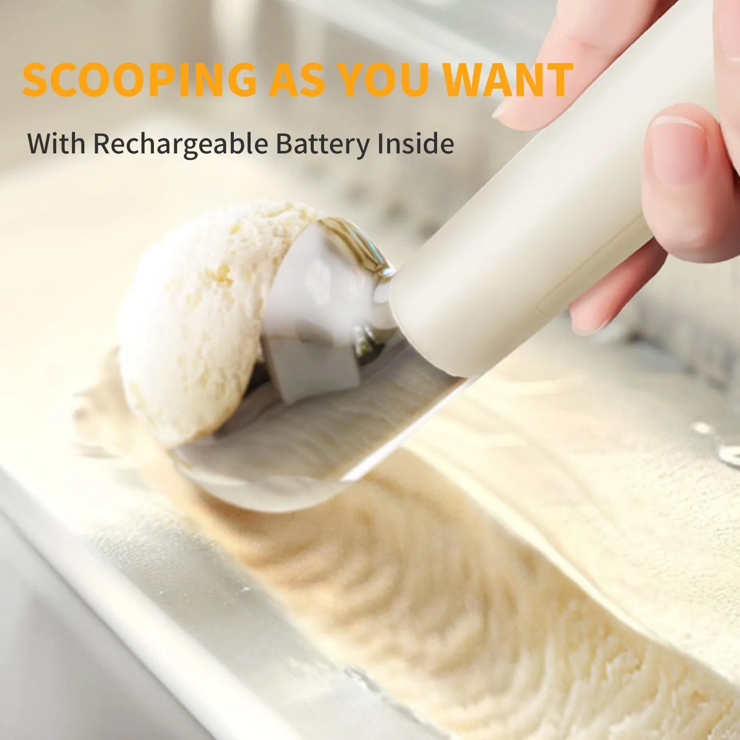 Self-Warming Electric Ice Cream Scooper for Effortless Dessert Enjoyment