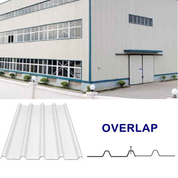 Impact Resistance Customized Warehouse Workshop Roofing Sheet Synthetic Resin PVC T940