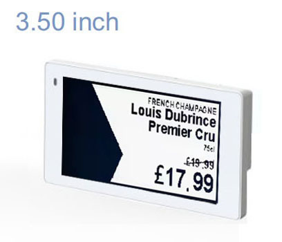 3.5'' B/W E-Ink Label with 2.4G Wireless Custom ESL & Shelf Tags (384X184) OEM/ODM with Risk Control System Critical Timing