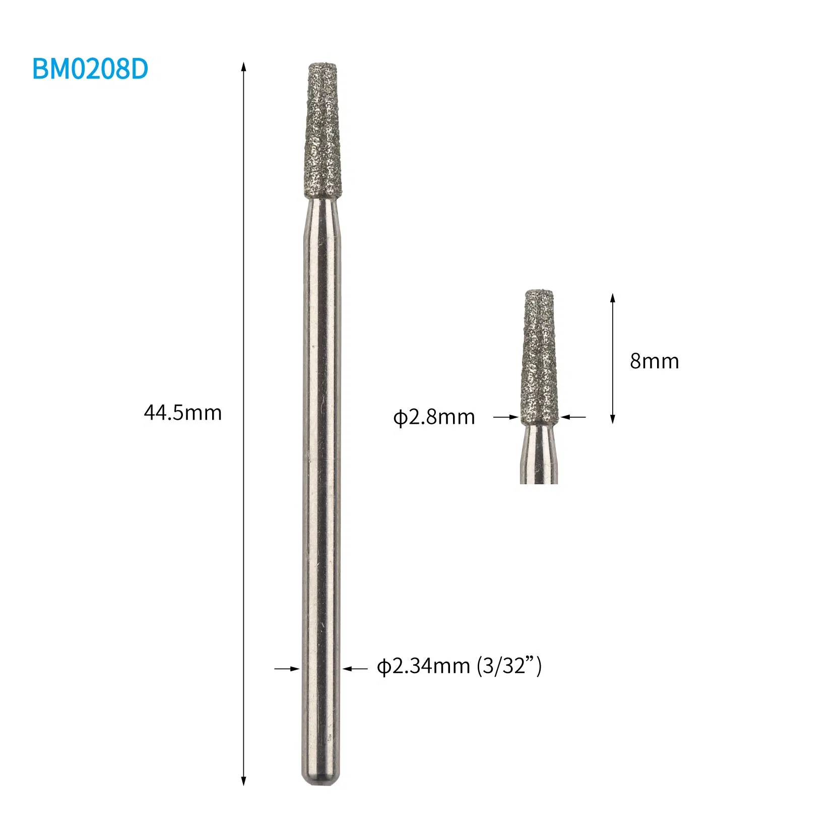 Taper Cylinder Diamond Burr Manicure Pedicure Nail Drill Bit