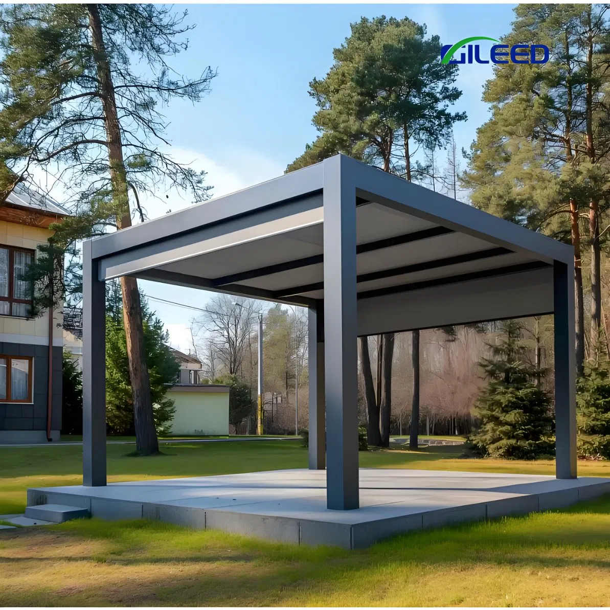 Waterproof Outdoor Customized Gazebo Aluminium Pergola 5X6 for Modern Garden Building