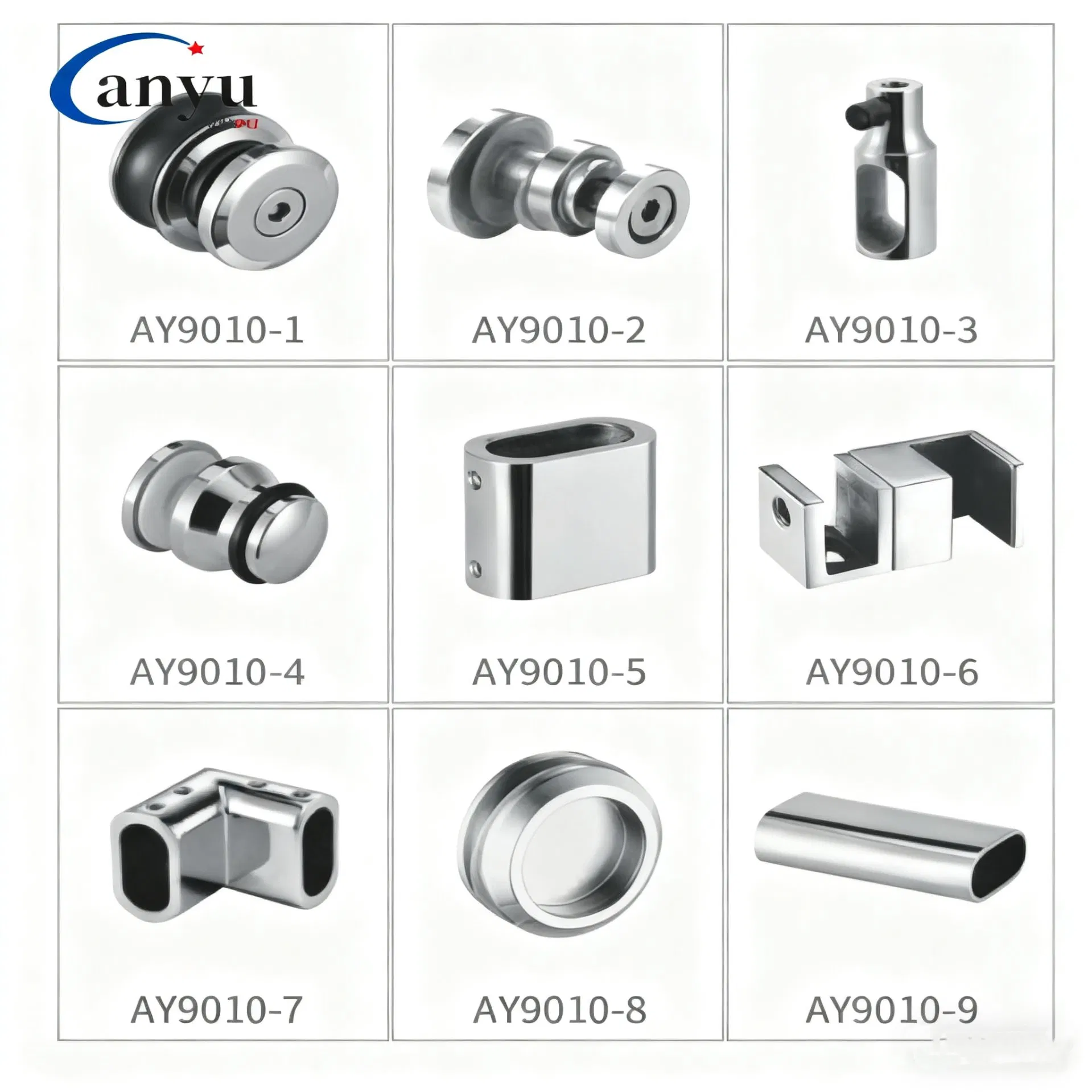 OEM 304 Stainless Steel Bathroom Sliding Door Roller/ Wheels and Fitting Hardware