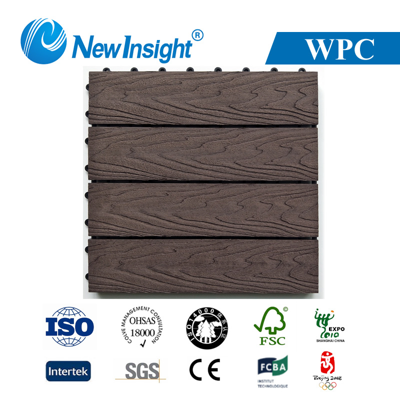 Водостойкая плитка для террасы WPC 300x300 мм
