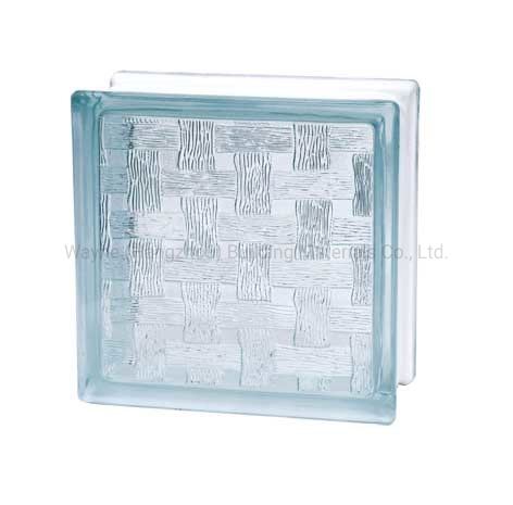 New Pattern Design High Quality 190X190X80mm Artistic Glass Block Brick