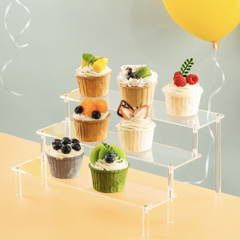 Acrylic Trapezoidal Multi-Layer Display Stand Storage for Decoration and Organizer