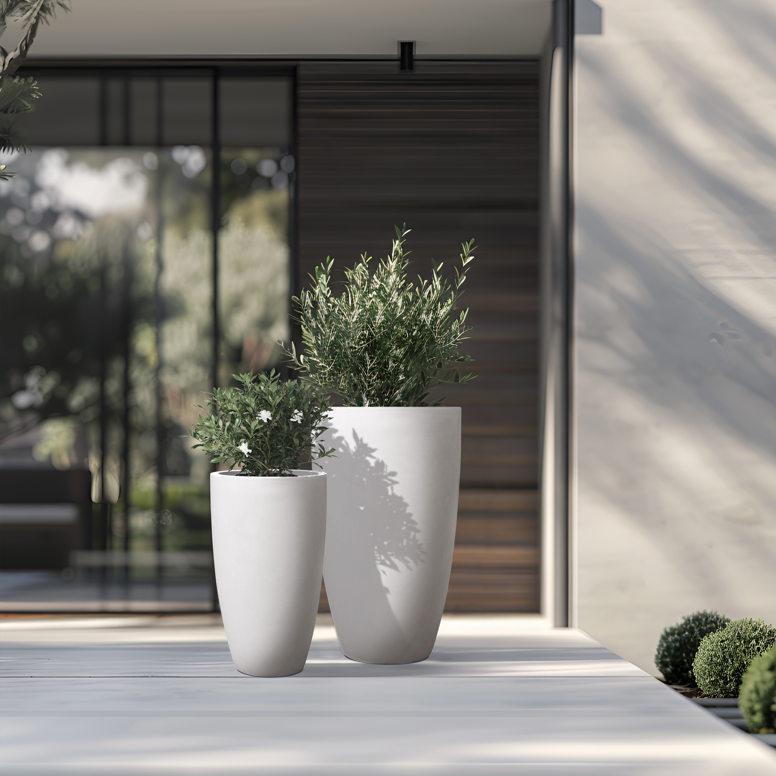 Горшки для растений Ronglin GRC большие высокие черные