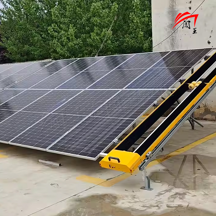 Dual-Brush Solar Cleaning Robot for Large-Scale Plants, Custom-Length Robotic Cleaner, Obstacle-Crossing PV Cleaning Robot