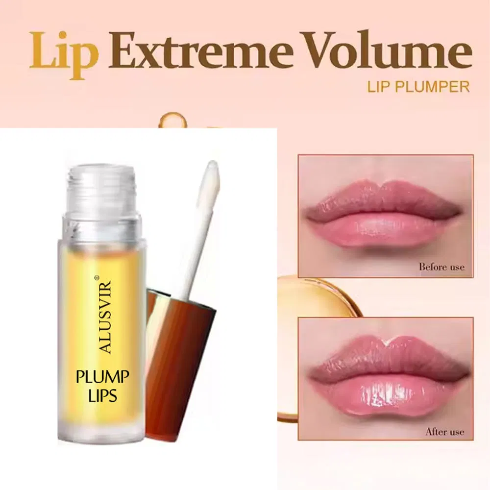 Vegan Lip Plumping Oil Moisturizing Lip Gloss Plumper Enhancer Maximizer