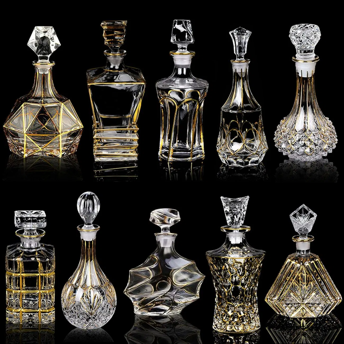 Декор для виски из хрустального стекла в форме акулы