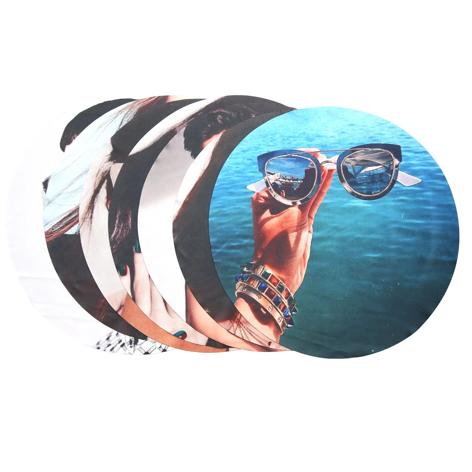 Round Shape Eyeglasses Cleaning Cloth Customized Logo Digital Printing Eyewear Glasses Lens Cloth