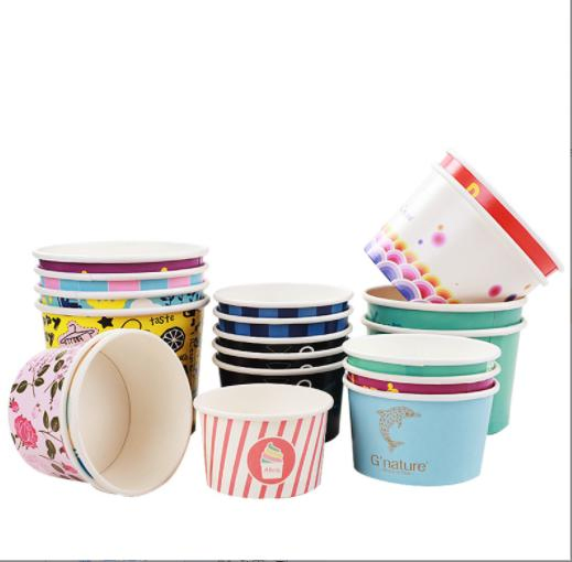 Disposable Ice Cream Paper Cup Frozen Yogurt Paper Cup