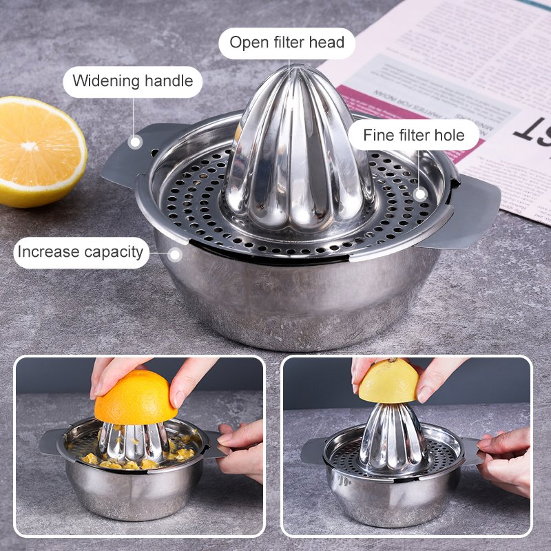 Silverware Manual Lemon Juice Tool Stainless Steel Manual Juicer