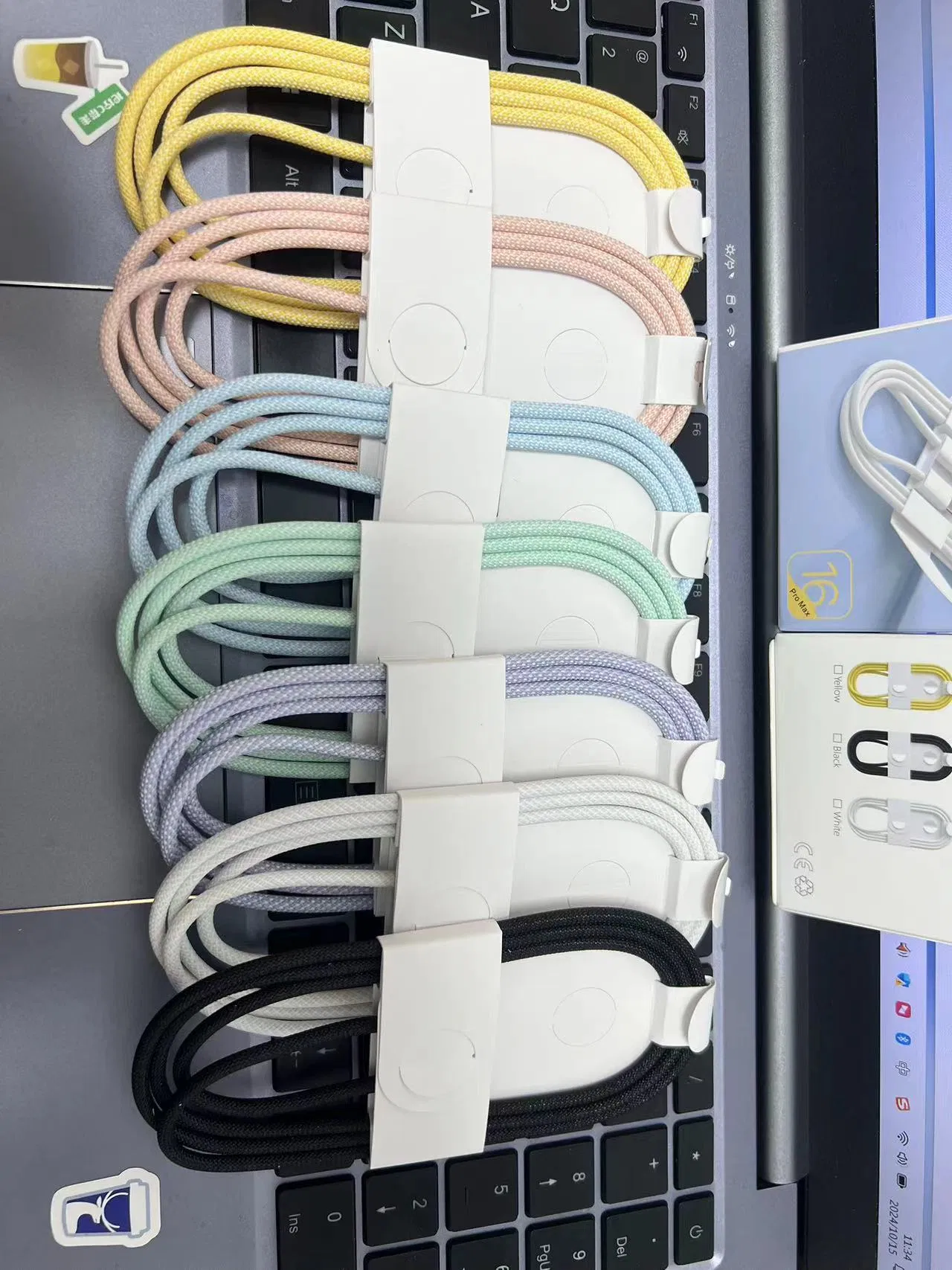 Ready to Ship 60W USB-C Nylon Braid Phone Accessories Charger Cord Data Wholesale USB Cable with Box Packing